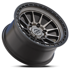 Lock Offroad Baja 17x9 5x127 0et 71.5 Matte Gray w/ Matte Black Ring Wheel