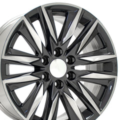 20x9 Replica Wheel CA91 fits Cadillac Escalade - Gunmetal with Polished Face