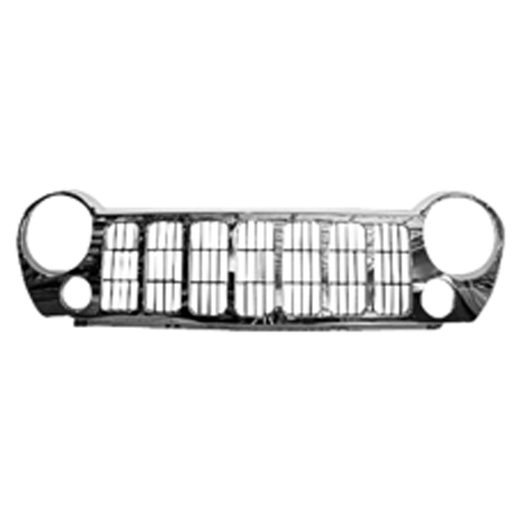 FRONT GRILLE -  CHROME WITH OPEN FOG LIGHT HOLES -  INCLUDES BLACK