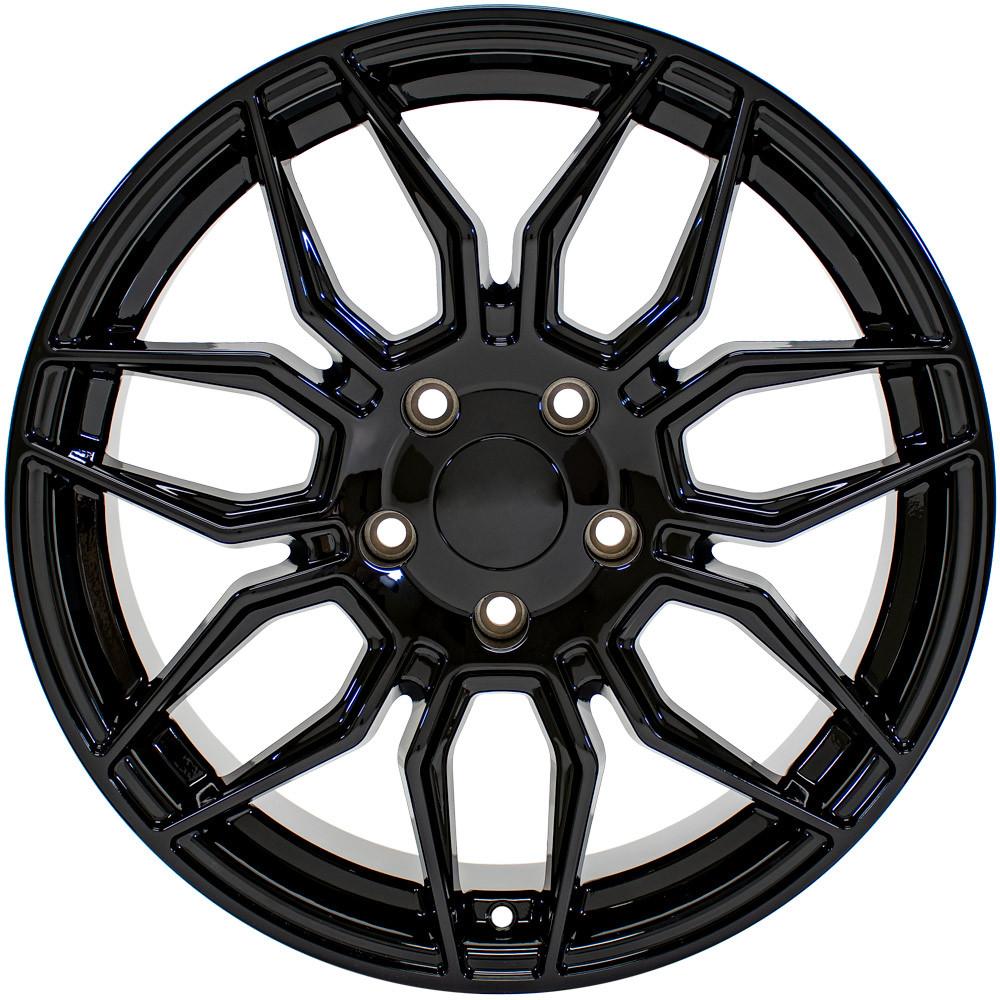 18x8.5 Replica Wheel CV03C fits Chevrolet C7 Corvette - Gloss Black