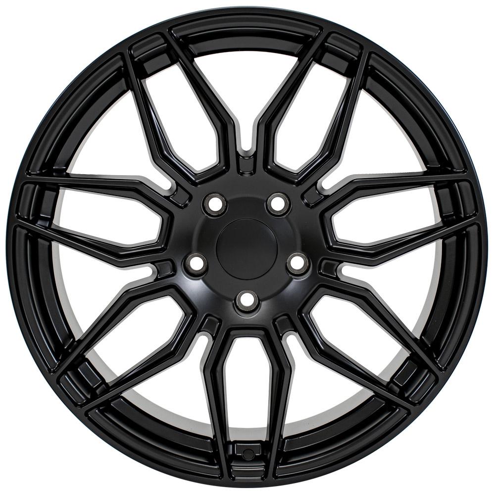 19x8.5 Replica Wheel CV03D fits Chevrolet C8 Corvette - Satin Black