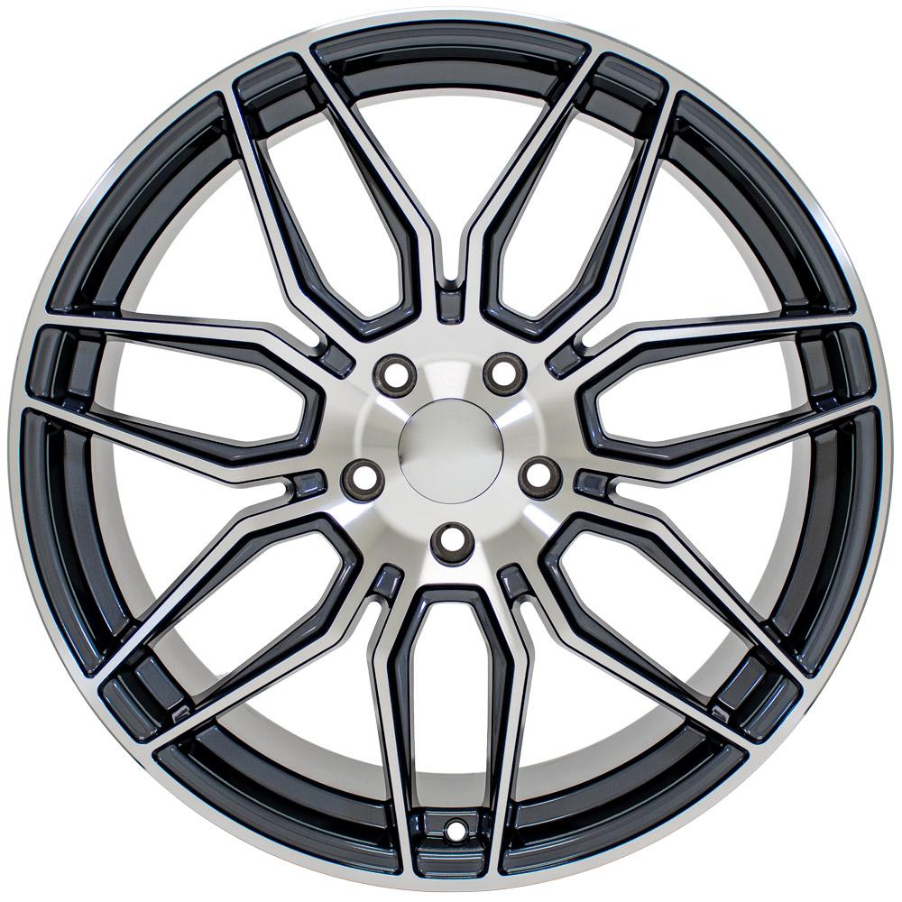 20x11 Replica Wheel CV03D fits Chevrolet C8 Corvette - Gunmetal Machined