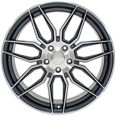 20x11 Replica Wheel CV03D fits Chevrolet C8 Corvette - Gunmetal Machined