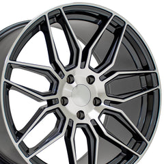 20x11 Replica Wheel CV03D fits Chevrolet C8 Corvette - Gunmetal Machined