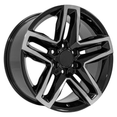 20x9 Replica Wheel CV34B fits Chevrolet Silverado 1500 - Black Machined