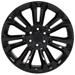 22x9 Replica Wheel CV43 fits Chevrolet Silverado - Gloss Black