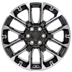 22x9 Replica Wheel CV67 fits Chevrolet Suburban 1500 - Black Machined