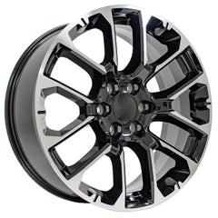 22x9 Replica Wheel CV67 fits Chevrolet Suburban 1500 - Black Machined