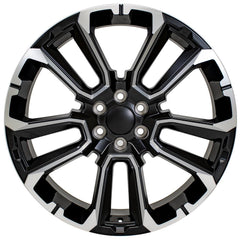 24x10 Replica Wheel CV68 fits Chevrolet Suburban 1500 - Satin Black with Milled Edge
