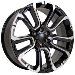 24x10 Replica Wheel CV68 fits Chevrolet Suburban 1500 - Satin Black with Milled Edge