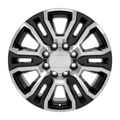 20x8.5 Replica Wheel CV70B fits GMC Sierra 2500 3500 HD Denali - Black Machined