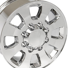 18" Replica Wheel CV75B Fits GMC Sierra- Design One with lug nuts |Chrome - GM/Ram/Dodge Factory Style - Set of 32 - 14x1.5mm - 7/8" Hex