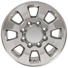 18" Replica Wheel fits GMC Sierra - CV75B Polished 18x8- Design One with lug nuts |Chrome - GM/Ram/Dodge Factory Style - Set of 32 - 14x1.5mm - 7/8" Hex