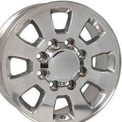 18" Replica Wheel fits GMC Sierra - CV75B Polished 18x8- Design One with lug nuts |Chrome - GM/Ram/Dodge Factory Style - Set of 32 - 14x1.5mm - 7/8" Hex