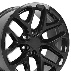20x9 Replica Wheel CV98B fits Chevy Silverado - Gloss Black