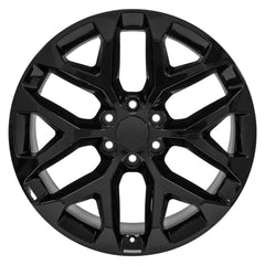 22x9 Replica Wheel CV98B fits Chevy Silverado - Gloss Black