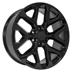 22x9 Replica Wheel CV98B fits Chevy Silverado - Gloss Black