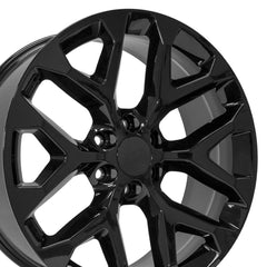 22x9 Replica Wheel CV98B fits Chevy Silverado - Gloss Black