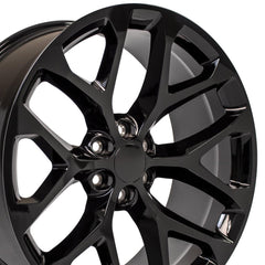 24x10 Replica Wheel CV98B fits Chevy Silverado - Gloss Black
