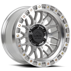 Lock Offroad Combat 20x9 6x139.7 0et 106.2 Machined w/ Clear Coat Wheel