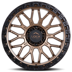 Lock Offroad Combat 17x9 6x139.7 -12et 106.2 Matte Bronze w/ Matte Black Ring Wheel
