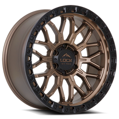 Lock Offroad Combat 17x9 6x139.7 -12et 106.2 Matte Bronze w/ Matte Black Ring Wheel