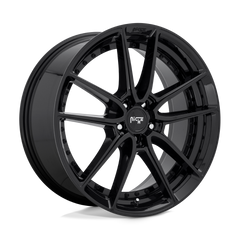 18X8 GLOSS BLACK 40MM Niche 1PC Wheel