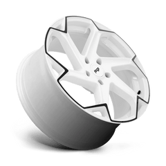20X10.5 GLOSS WHITE WITH BLACK 40MM Niche 1PC Wheel