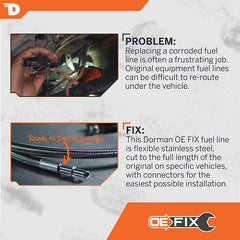 Dorman - Flexible Stainless Steel Braided Fuel Line - 819-845
