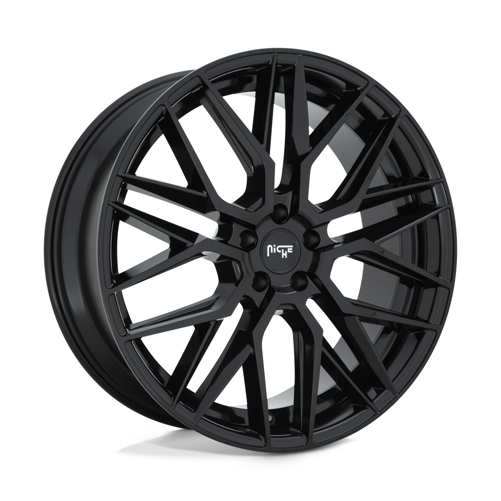 18X8 GLOSS BLACK 40MM Niche 1PC Wheel