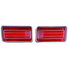 DRIVER AND PASSENGER SIDE SET OF TAIL LIGHT LENSES WITH CHROME