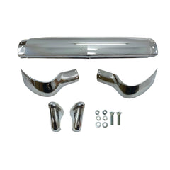 BUMPER ASSEMBLY FRONT -  CHROME -  CENTER/ENDS/GUARDS -  5-PIECE SET