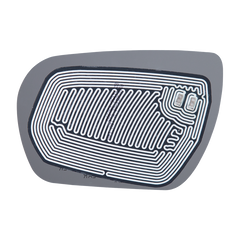 Burco - Passenger Side View Mirror Heated For Heated Santa Fe Sport Rh Convex