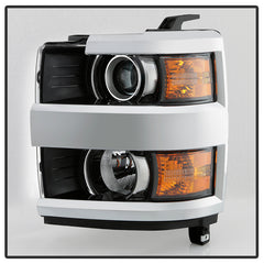 Chevrolet Silverado 2500 / 3500 HD 2015 - 2019 Spyder HD-JH-CS15HD-OE-L - Driver Side Black Factory Style Projector Headlight