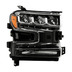  Chevrolet Silverado 2019 - 2021 Spyder HD-JH-CSIL19-FLED-OE-R - Passenger Side Black Factory Style LED Headlight with DRL