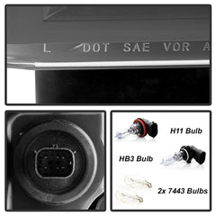 Chevrolet Silverado 1500  2019 - 2020  Spyder HD-JH-CSIL19-OE-L - Driver Side Black Factory Style Headlight