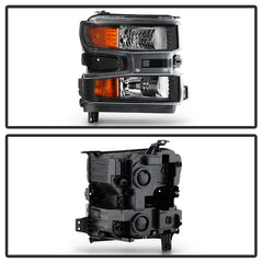 Chevrolet Silverado 1500 2019 - 2020  Spyder HD-JH-CSIL19-OE-R - Passenger Side Black Factory Style Headlight