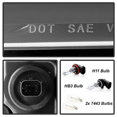 Chevrolet Silverado 1500 2019 - 2020  Spyder HD-JH-CSIL19-OE-R - Passenger Side Black Factory Style Headlight
