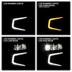 Chevrolet Tahoe/Suburban 2021 - 2023  Spyder HD-JH-CSUB21-FLED-OE-L - Driver Side Black Factory Style LED Headlight