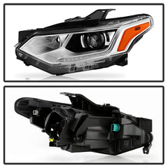 Chevrolet Traverse 2018 - 2021 Spyder HD-JH-CTRA18-HID-OE-L - Driver Side Black/Chrome Factory Style Projector Headlight with LED DRL