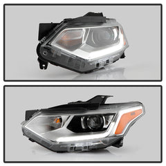 Chevrolet Traverse 2018 - 2021 Spyder HD-JH-CTRA18-HID-OE-L - Driver Side Black/Chrome Factory Style Projector Headlight with LED DRL