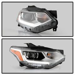 Chevrolet Traverse 2018 - 2020  Spyder HD-JH-CTRA18-HID-OE-R - Passenger Side Black/Chrome Factory Style Projector Headlight with LED DRL
