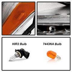 GMC Acadia 2017 - 2019  Spyder HD-JH-GAC17-DRL-OE-L - Driver Side Chrome Factory Style LED DRL Bar Projector Headlight