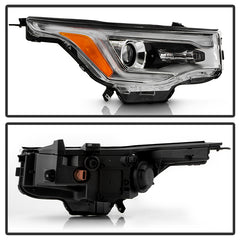 GMC Acadia 2017 - 2019  Spyder HD-JH-GAC17-DRL-OE-R - Passenger Side Chrome Factory Style LED DRL Bar Projector Headlight