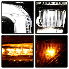 GMC Sierra 2019 - 2022  Spyder HD-JH-GSIE19-FLED-OE-L - Driver Side Chrome Factory Style DRL Bar LED Headlight