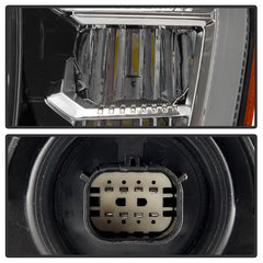 GMC Sierra 2019 - 2022  Spyder HD-JH-GSIE19-FLED-OE-L - Driver Side Chrome Factory Style DRL Bar LED Headlight