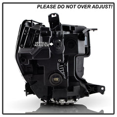 GMC Sierra 2019 - 2022  Spyder HD-JH-GSIE19-FLED-OE-L - Driver Side Chrome Factory Style DRL Bar LED Headlight