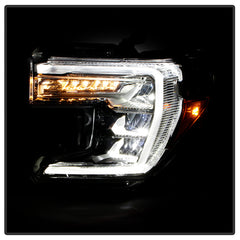GMC Sierra 2019 - 2022  Spyder HD-JH-GSIE19-FLED-OE-L - Driver Side Chrome Factory Style DRL Bar LED Headlight