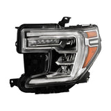 GMC Sierra 2019 - 2022  Spyder HD-JH-GSIE19-FLED-OE-L - Driver Side Chrome Factory Style DRL Bar LED Headlight