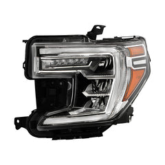 GMC Sierra 2019 - 2022  Spyder HD-JH-GSIE19-FLED-OE-L - Driver Side Chrome Factory Style DRL Bar LED Headlight
